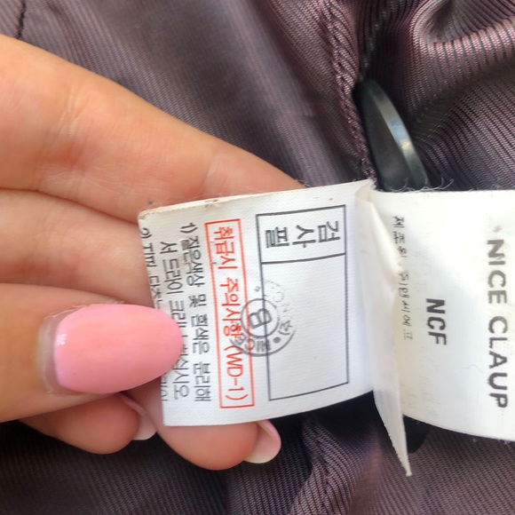 Nice Claup black white dot single button deep v neck wool blazer - Picture 12 of 14